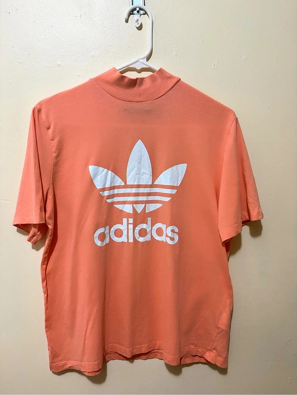 adidas Originals Trefoil Hiking T-shirt Orange Hiking Graphic Tee Size Small